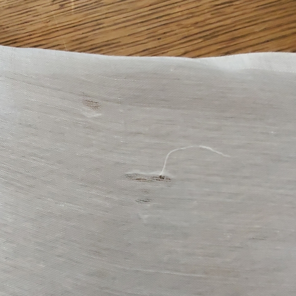 Vintage gray scarf with white fringe - Picture 3 of 3